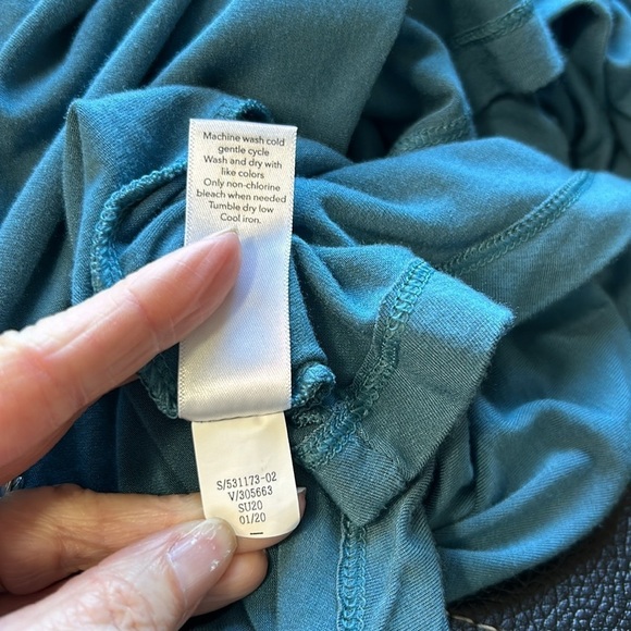 ATHLETA SANTORINI THERA Fit and Flare Dress Sleeveless Blue Green Sz XS - Picture 9 of 12